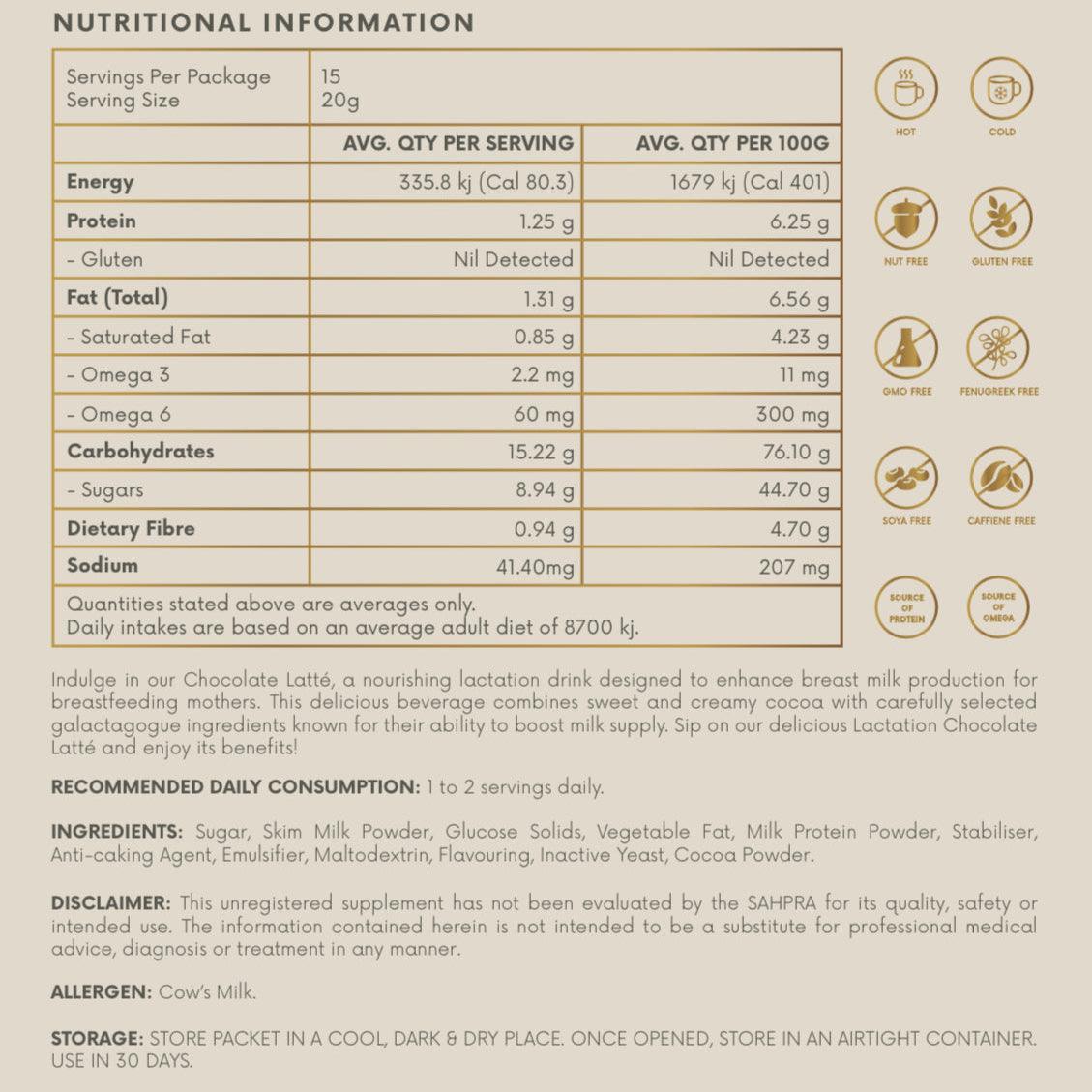 Enhanced Lactation Chocolate Latté