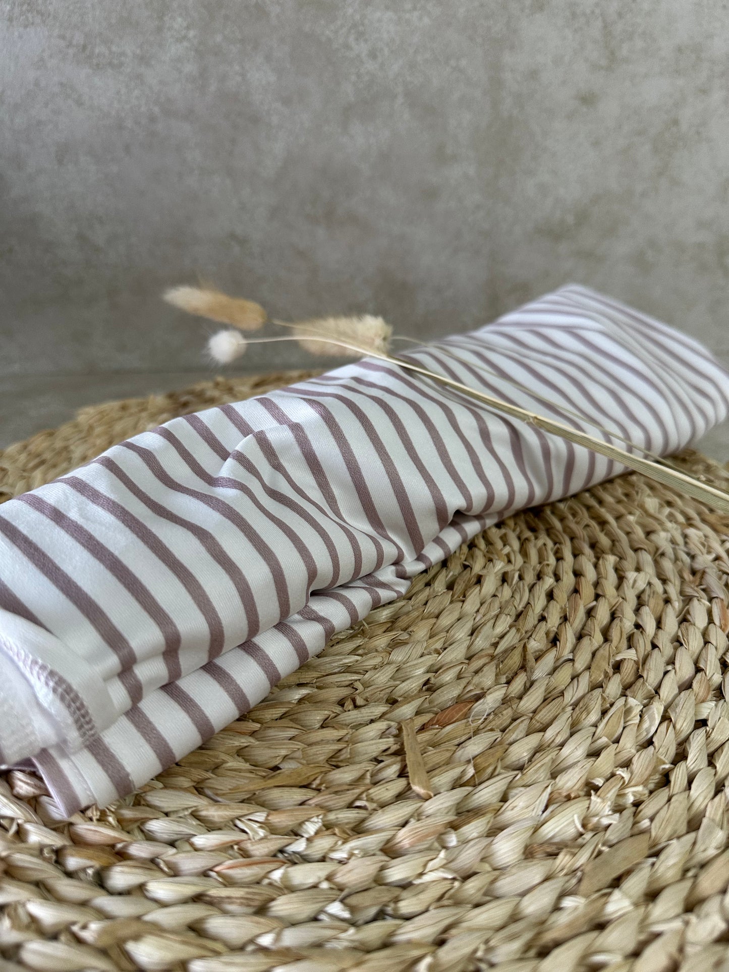 Breastfeeding Cover - Dusty Pink & White Stripes